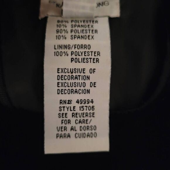 Formal Long Black Velvet Beaded Long Gown Maxi Dress Designer R&M Richards - Picture 10 of 12